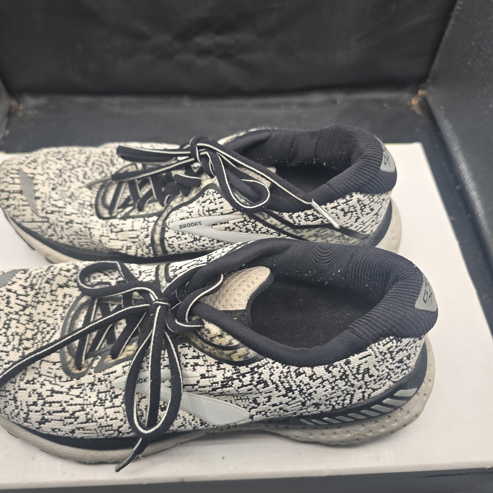 Brooks Black and White Athletic Shoes